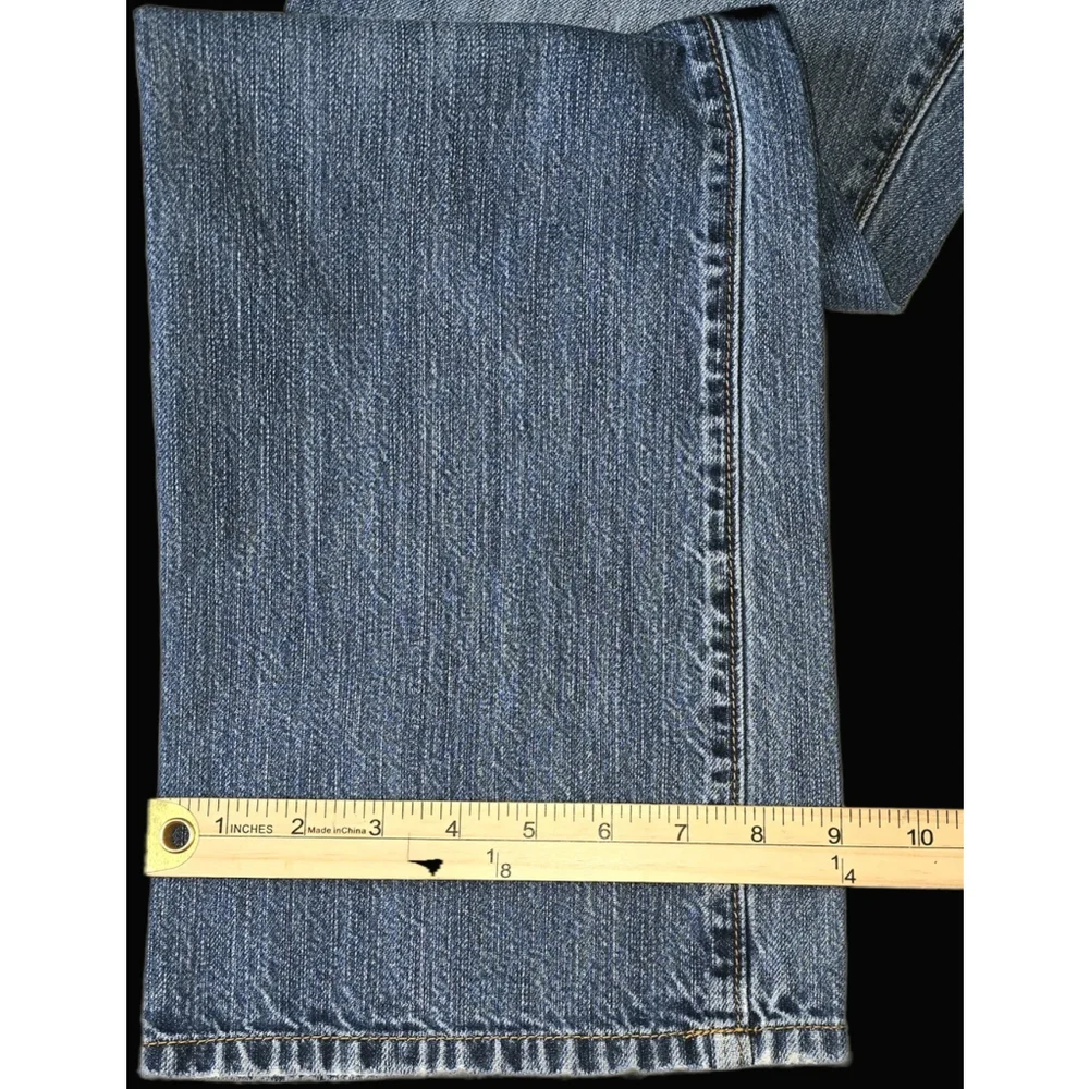 American Rag Low Rise Bootcut Jeans 33x30 Blue Y2K Denim Distressed As Is